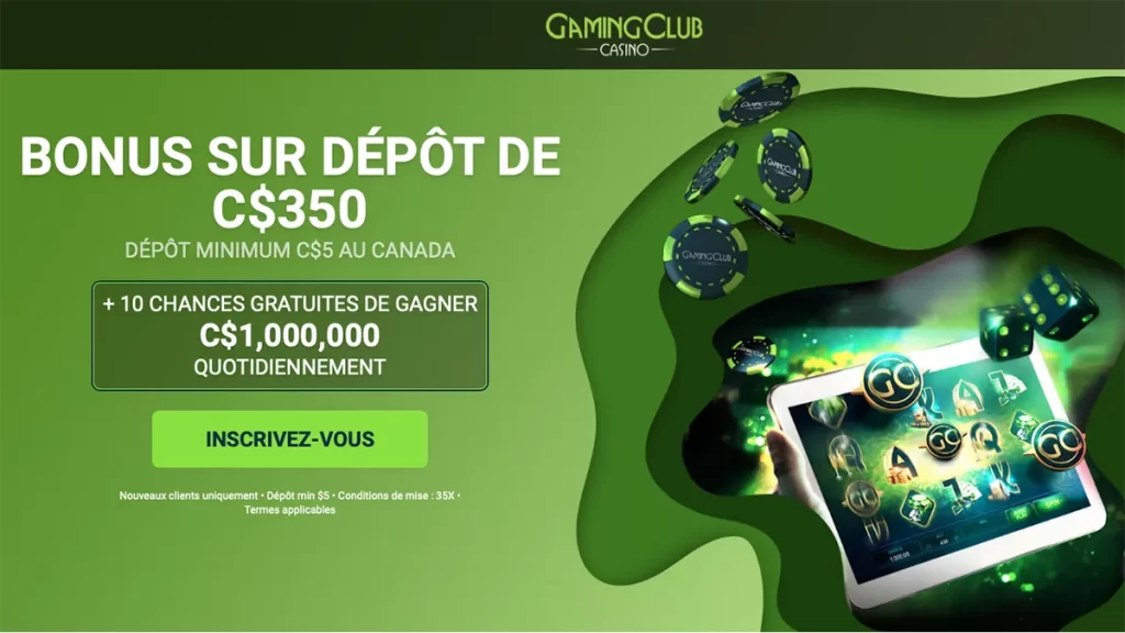 Gaming Club Dépôt Minimum C$5 Au Canada