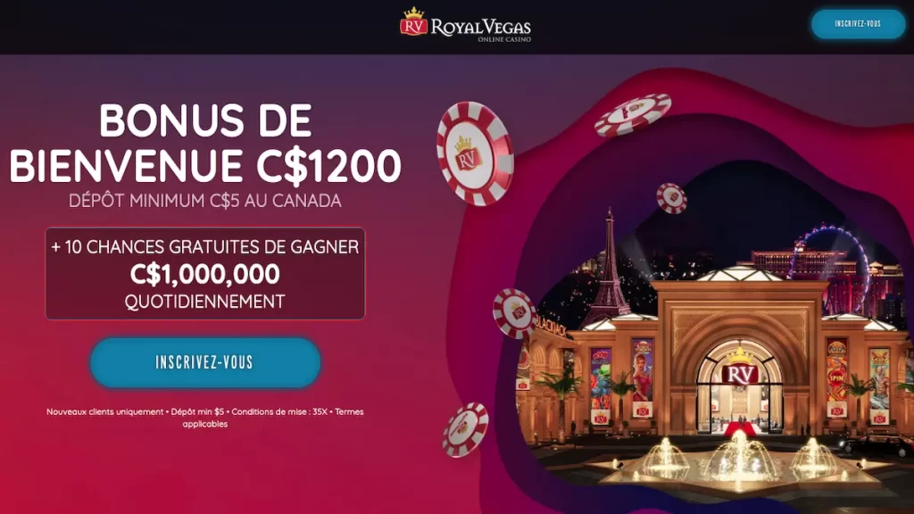 Royal Vegas Casino Dépôt Minimum de 5$