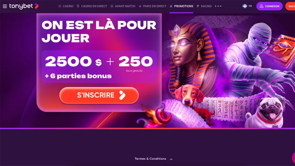TonyBet Casino Canada en ligne Avis