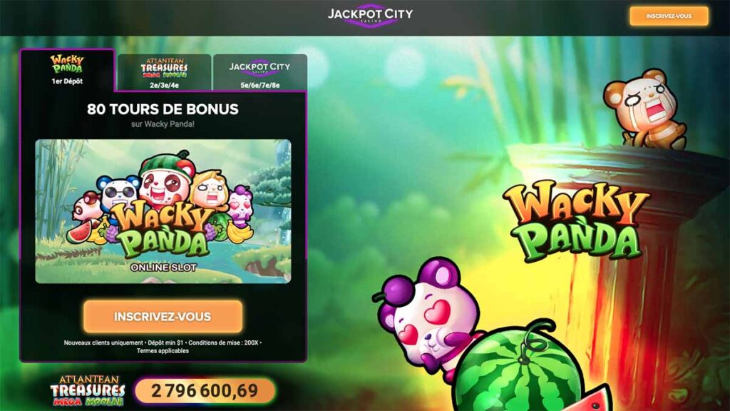 Jackpot City 80 25 tours de bonus