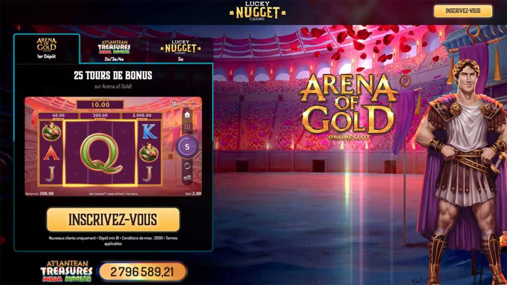 Lucky Nugget 25 tours de bonus