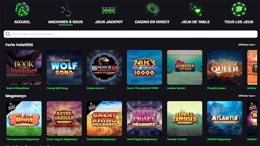 Beazt Casino FR machines à sous en ligne
