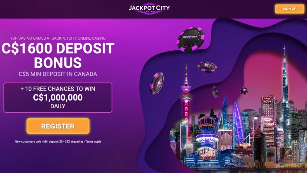 Jackpot City C$5 Min Deposit Bonus