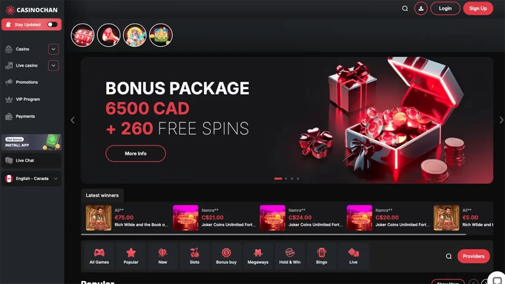 CasinoChan Homepage