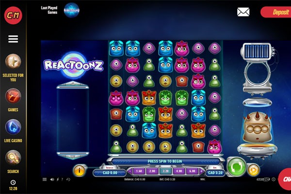 Casino Masters Reactoonz slot