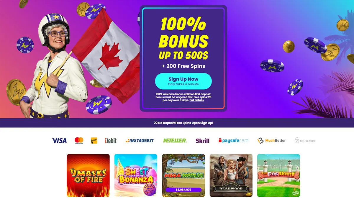 Wildz Casino homepage