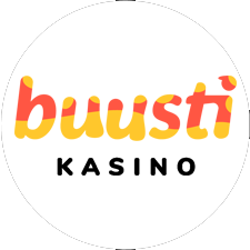 Buusti Kasino Logo White Circle
