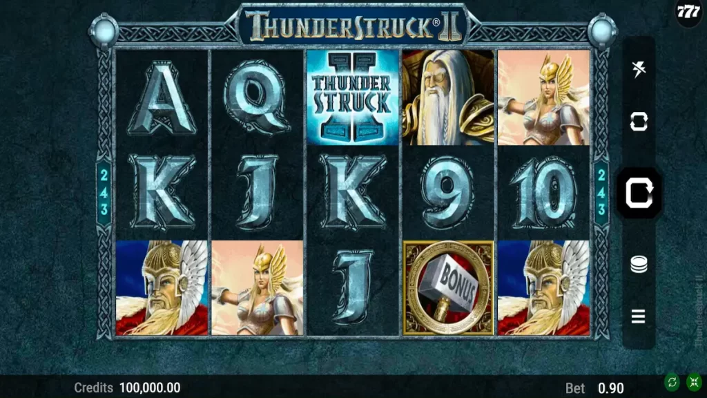 Thunderstruck II slot screenshot