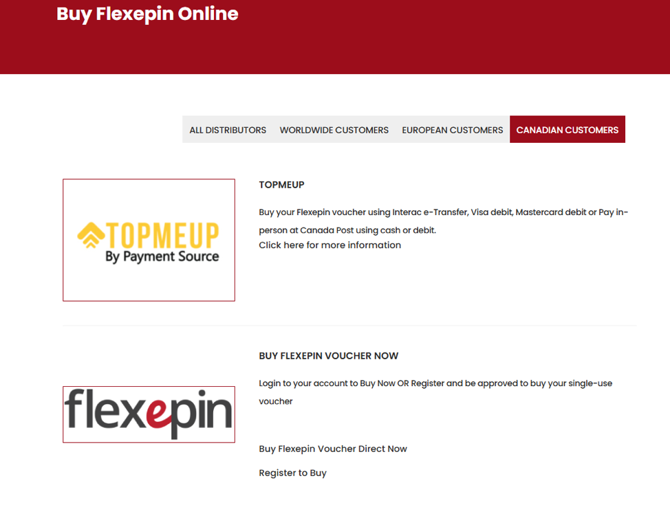 Buy Flexepin online