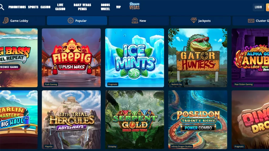 Dream Vegas Casino Games