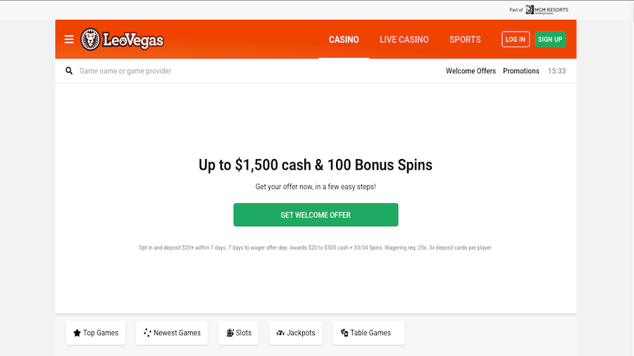 LeoVegas Casino Welcome Offer Canada
