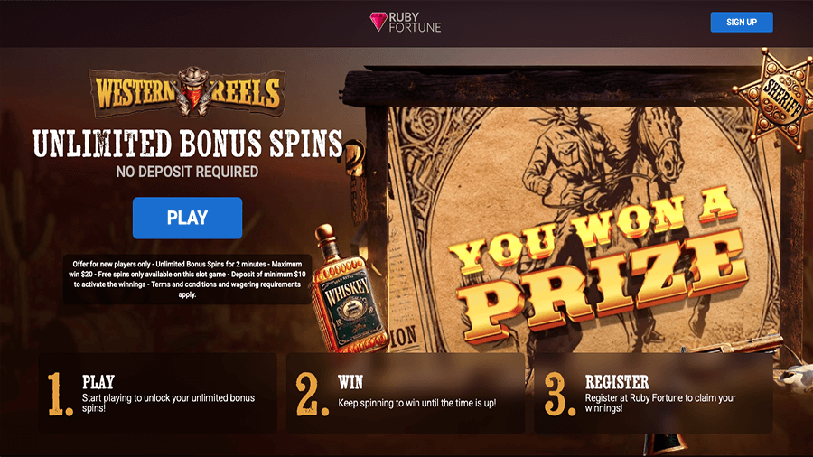 Ruby Fortune Casino Unlimited Free Spins