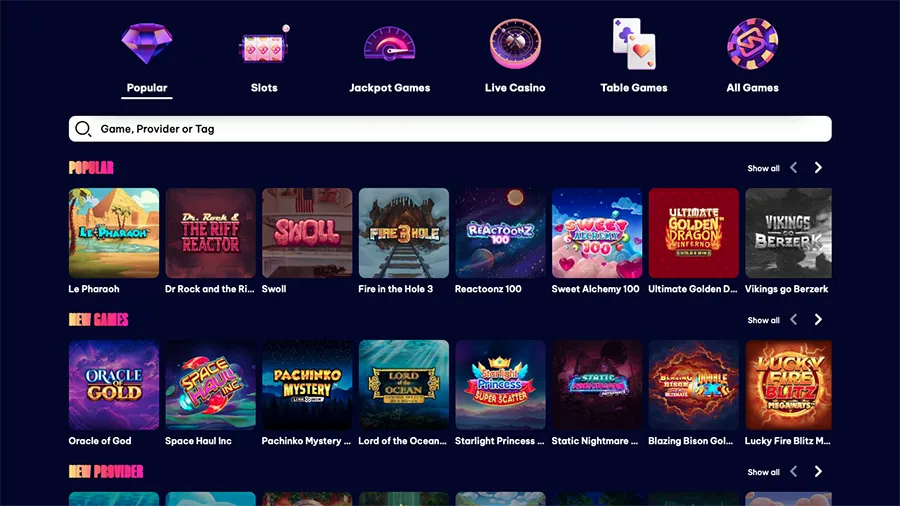 Speedz Casino Games