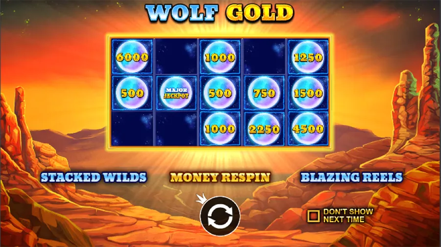 Wolf Gold Slot Screenshot