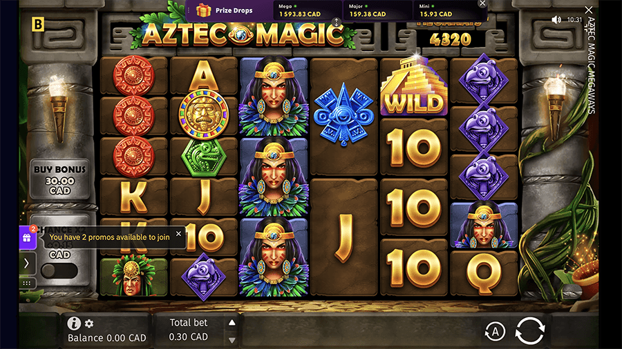 Aztec Magic Megaways Slot Screenshot