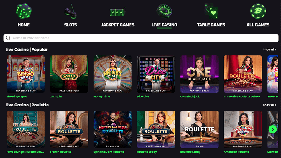 Beazt Casino Live Dealer Games