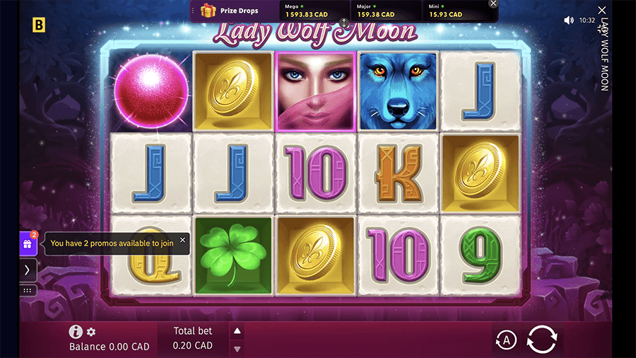 Lady Wolf Moon Slot Screenshot